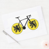 Vlaamse vlag fietsen rechthoekige sticker (Envelop)
