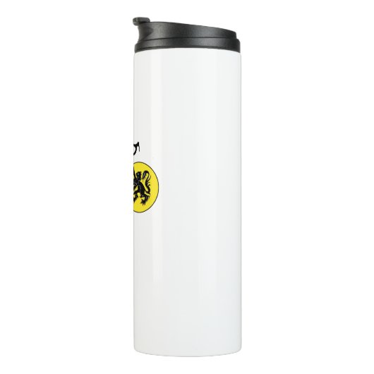 Vlaamse vlag fietsen thermosbeker (Geroteerd rechts)