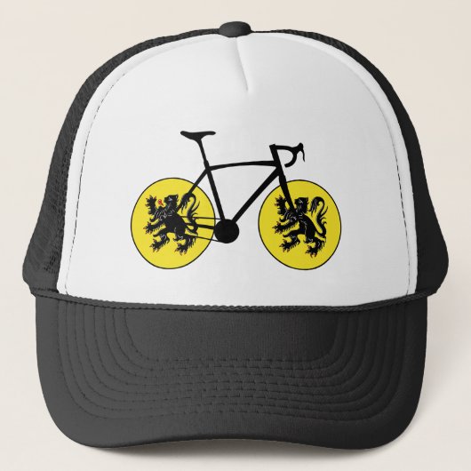 Vlaamse vlag fietsen trucker pet (Voorkant)