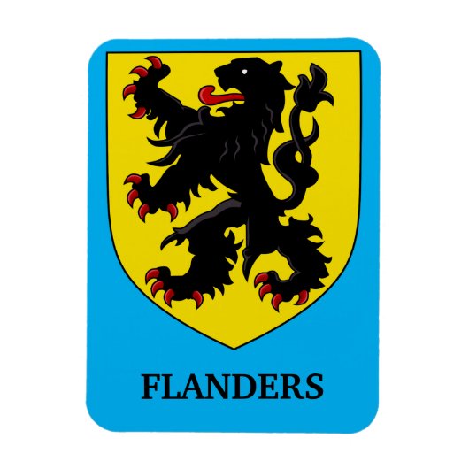 Vlaamse Wapen Heraldische Leeuw Magneet (Verticaal)