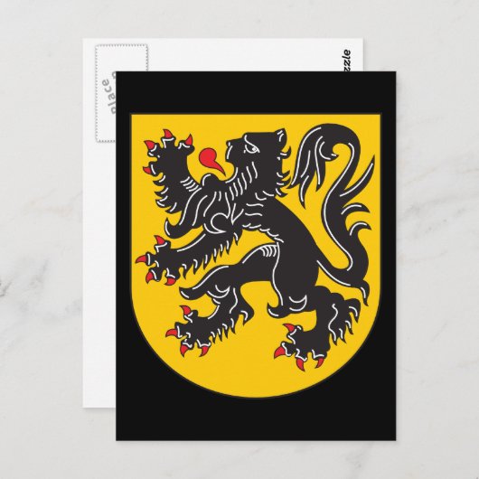 Vlaamse wapenschild briefkaart (Voorkant / Achterkant)