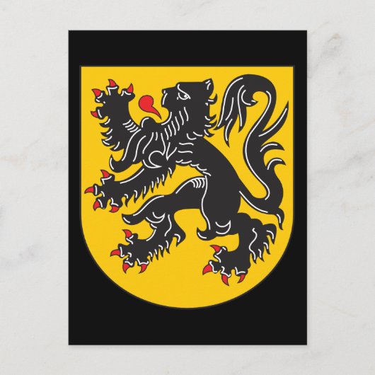 Vlaamse wapenschild briefkaart (Voorkant)
