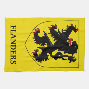 Vlaamse Wapenschild Heraldische Leeuw Theedoek