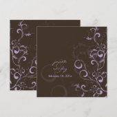 Vlaamse/zwamblaadjes/chocolade/lila/lavender Kaart (Voorkant / Achterkant)