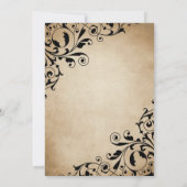  Vlaamse Zwirls Rehearsal Dinner Kaart (Achterkant)