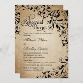  Vlaamse Zwirls Rehearsal Dinner Kaart (Voorkant / Achterkant)