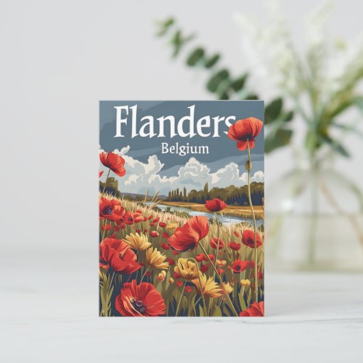 Vlaanderen België Briefkaart (Staand voorkant)