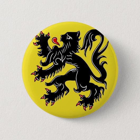 Vlaanderen (België) vlag Ronde Button 5,7 Cm (Voorkant)