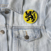 Vlaanderen (België) vlag Ronde Button 5,7 Cm (In situ)