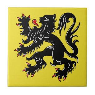 Vlaanderen (België) vlag Tegeltje