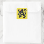 Vlaanderen (België) Vlag Vierkante Sticker (Tas)