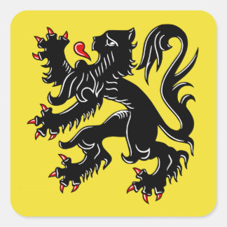 Vlaanderen (België) Vlag Vierkante Sticker