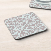 Vlaanderen Damask Art I Taupe on Duck Egg Blue Drankjes Onderzetter (Linkerzijde)