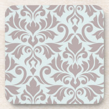 Vlaanderen Damask Art I Taupe on Duck Egg Blue