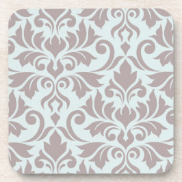 Vlaanderen Damask Art I Taupe on Duck Egg Blue Drankjes Onderzetter