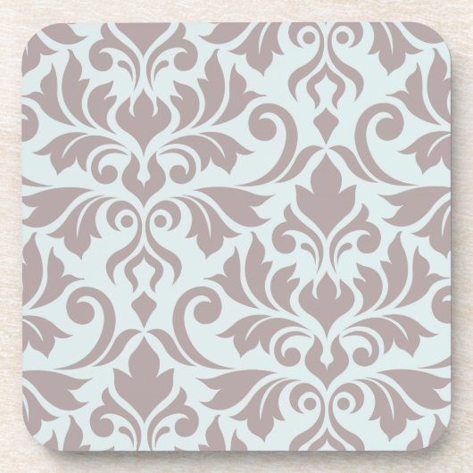 Vlaanderen Damask Art I Taupe on Duck Egg Blue Drankjes Onderzetter (Voorkant)