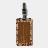  Vlaanderen (donkerbruin) Bagagelabel (Voorkant verticaal)