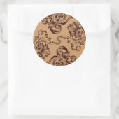  Vlaanderen (donkerbruin) Ronde Sticker (Tas)