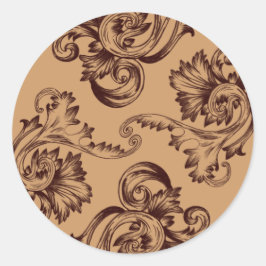  Vlaanderen (donkerbruin) Ronde Sticker