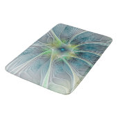 Vlaanderen Fantasy Modern Blue Green Fractal Flowe Badmat (Gekanteld)