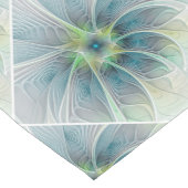 Vlaanderen Fantasy Modern Blue Green Fractal Flowe Korte Tafelloper (Hoek)