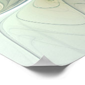 Vlaanderen Fantasy Modern Blue Green Fractal Flowe Poster (Hoek)