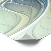 Vlaanderen Fantasy Modern Blue Green Fractal Flowe Poster (Hoek)