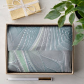 Vlaanderen Fantasy Modern Blue Green Fractal Flowe Tissuepapier (Geschenk)