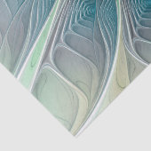 Vlaanderen Fantasy Modern Blue Green Fractal Flowe Tissuepapier (Detail)