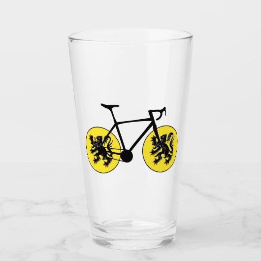 Vlaanderen Fietsland Glas (Voorkant)