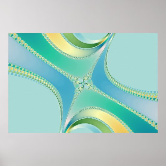 Vlaanderen - Fractal Art Poster (Voorkant)