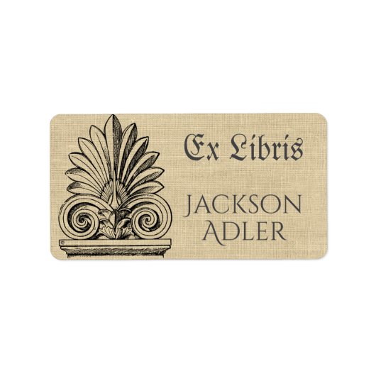 Vlaanderen gepersonaliseerde Ex Libris Bookplaat Etiket (Voorkant)