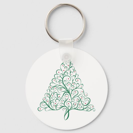 Vlaanderen kerstboom in rood en groen sleutelhanger (Voorkant)