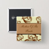  Vlaanderen (lichtbruin) Vierkante Button 5,1 Cm (Voorkant /achterkant)