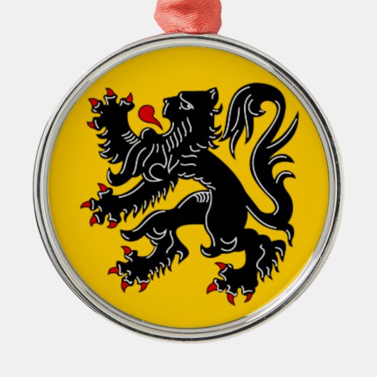 Vlaanderen Metalen Ornament (Voorkant)