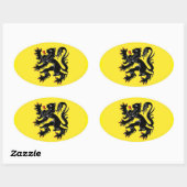 Vlaanderen Ovale Sticker (Vel)