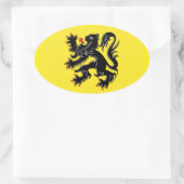 Vlaanderen Ovale Sticker (Tas)