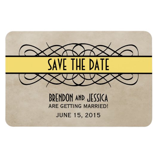 Vlaanderen Rand sparen de Datum Magnet, Geel Magneet (Horizontaal)