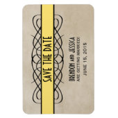 Vlaanderen Rand sparen de Datum Magnet, Geel Magneet (Verticaal)