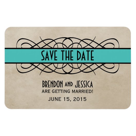 Vlaanderen Rand sparen de Magnetdatum, Aqua Magneet (Horizontaal)