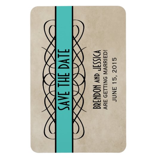 Vlaanderen Rand sparen de Magnetdatum, Aqua Magneet (Verticaal)