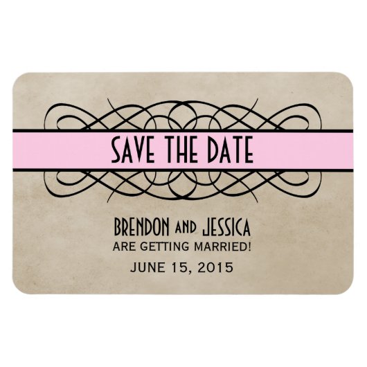 Vlaanderen Rand sparen de Magnetische Datum, Roze Magneet (Horizontaal)