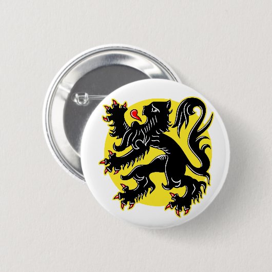 Vlaanderen Ronde Button 5,7 Cm (Voorkant /achterkant)