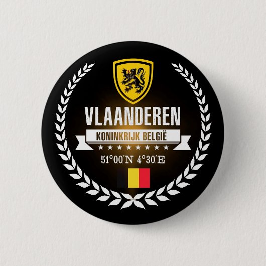 Vlaanderen Ronde Button 5,7 Cm (Voorkant)