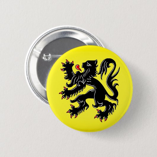 Vlaanderen Ronde Button 5,7 Cm (Voorkant /achterkant)