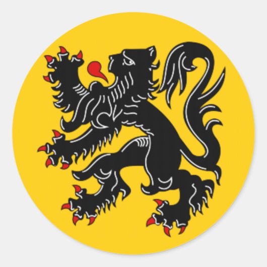 Vlaanderen Ronde Sticker (Voorkant)