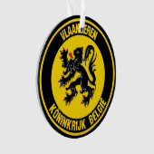 Vlaanderen Round Emblem Ornament (voorkant)