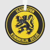 Vlaanderen Round Emblem Ornament (achterkant)