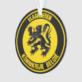Vlaanderen Round Emblem Ornament (voorkant)
