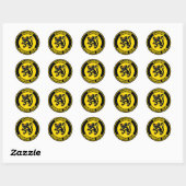 Vlaanderen Round Emblem Ronde Sticker (Vel)